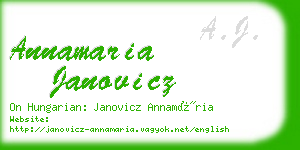 annamaria janovicz business card